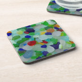 Zee glas, strandglas, onderzetters (Linkerzijde)