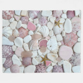 Zee glas, strandglas potterijroze pastel fleece deken (Voorkant (Horizontaal))