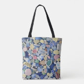 Zee glas, strandpotten kobalt blauw tote bag (Achterkant)