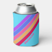 Zee Glas Strepen met Naam Blikjeskoeler (Blikje Achterkant)