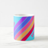 Zee Glas Strepen met Naam Koffiemok (Center)
