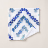 Zee glas - Treeometric - blauw Bad Handdoek (Wasdoekje)