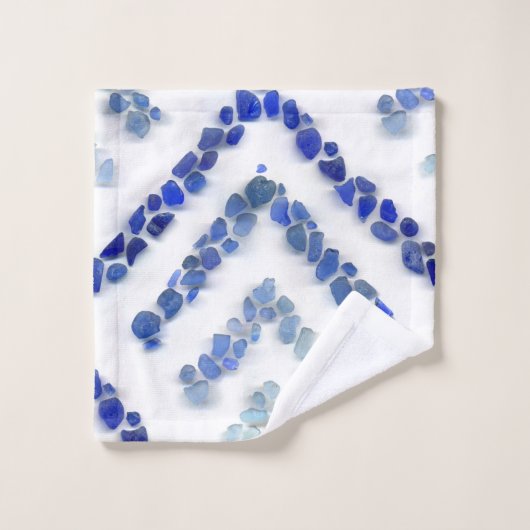 Zee glas - Treeometric - blauw Bad Handdoek (Wasdoekje)