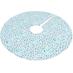 Zee Glas Turquoise Patroon Kustkiezel Kerstboom Rok