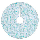 Zee Glas Turquoise Patroon Kustkiezel Kerstboom Rok (Voorkant)