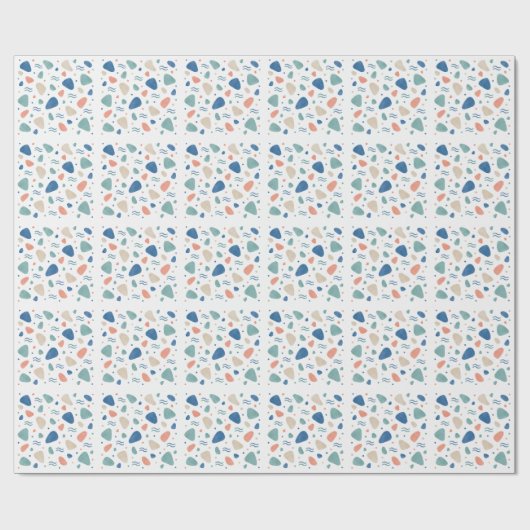 Zee Glas Verspreide Abstracte Cadeaupapier (Vlak)