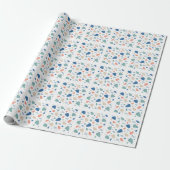 Zee Glas Verspreide Abstracte Cadeaupapier (Uitgerold)