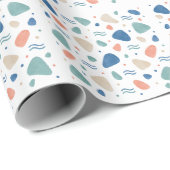 Zee Glas Verspreide Abstracte Cadeaupapier (Rol Hoek)