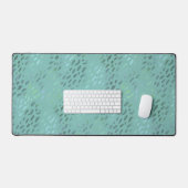 Zee-glas zomerstrand blauw & groen bureaumat (Keyboard & Muis)