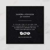 Zee Glaslijm | Ocean Blue Waterverf Business Vierkante Visitekaartje (Achterkant)