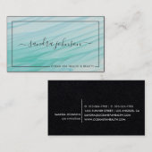 Zee Glaslijm | Ocean Blue Waterverf Business Visitekaartje (Voorkant / Achterkant)