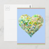 Zee Glass Aqua Heart Briefkaart (Voorkant / Achterkant)
