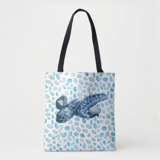 Zee Glass Beach Kust Zee Schildpad Tote Bag (Voorkant)