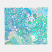 Zee Glass Blue en Green Marble Fluid Art Fleece Deken (Voorkant (Horizontaal))