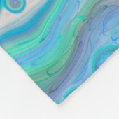 Zee Glass Blue en Green Marble Fluid Art Fleece Deken (Hoek)