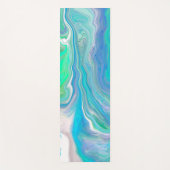 Zee Glass Blue en Green Marble Fluid Art Yogamat (Voorkant)