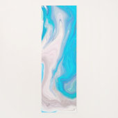 Zee Glass Blue en Green Marble Fluid Art Yogamat (Achterkant)