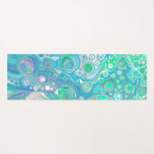 Zee Glass Blue en Green Marble Fluid Art Yogamat (Voorkant (horizontaal))