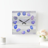 Zee Glass Driftwood Ocean Vierkante Klok (Huis)