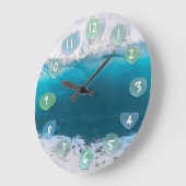 Zee Glass en Ocean Wave Large Clock Grote Klok (Hoek)