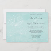 Zee Glass Green Dandelions Wedding Kaart (Voorkant)