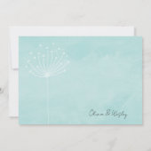 Zee Glass Green Dandelions Wedding Kaart (Achterkant)