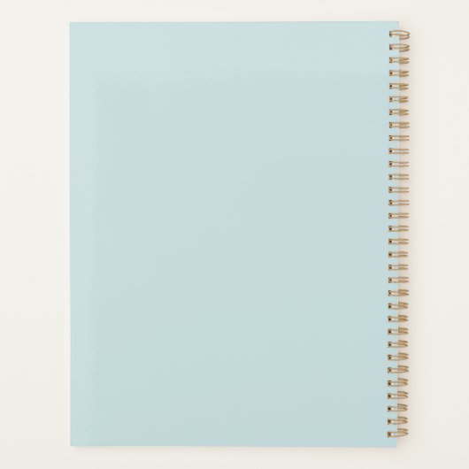 Zee Glass Green Shell Monogram Planner (Achterkant)