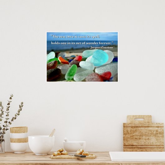 Zee Glass - Het Zee veroorzaakt een spell Poster (Keuken)
