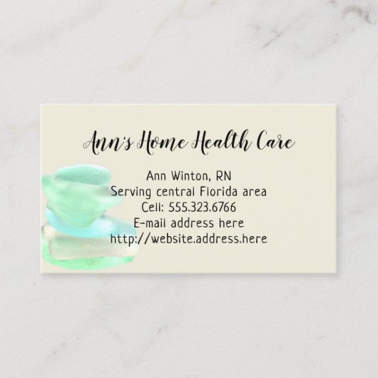 Zee Glass Home Gezondheidszorg Visitekaartjes (Voorkant)