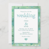 Zee Glass huwelijksuitnodiging Kaart (Voorkant)