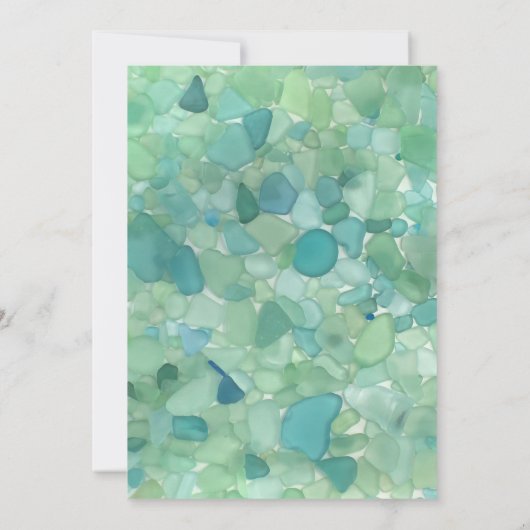 Zee Glass huwelijksuitnodiging Kaart (Achterkant)