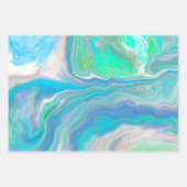 Zee Glass Marble Birthday Inpakpapier Vel (Voorkant 3)