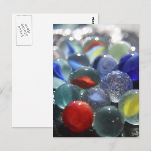 Zee Glass Marbles Briefkaart (Voorkant / Achterkant)
