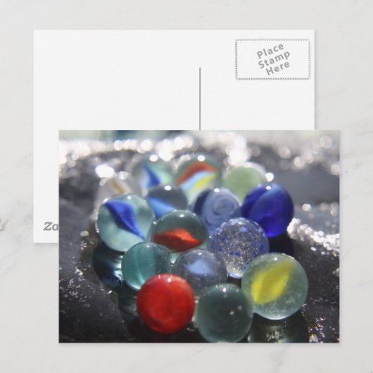 Zee Glass Marbles Briefkaart (Voorkant / Achterkant)