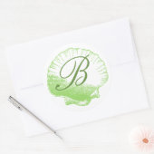 Zee Glass Monogrammed Zee Shell Sticker (Envelop)