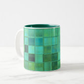 Zee Glass Mosaic aangepaste mok in verschillende s (Voorkant links)