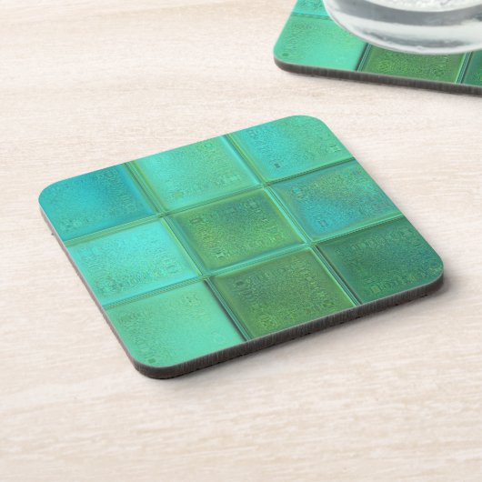 Zee Glass Mosaic Art onderzetter met kurk achteraa (Linkerzijde)