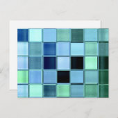 Zee Glass Mosaic Briefkaart ~ aangepast uniek ontw (Voorkant / Achterkant)