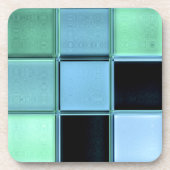 Zee Glass Mosaic onderzetter met kurkrug (Voorkant)