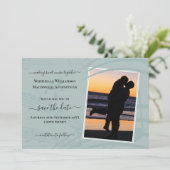 Zee Glass Muzieknoten Foto Weddenschap Save the Da Save The Date (Staand voorkant)