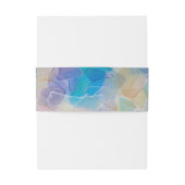 Zee Glass Ocean Beach Bruiloft Uitnodigingen Wikkel (Achterkant Voorbeeld)