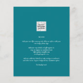 Zee Glass Photo Weddenschap nodigt QR Code Save Da Flyer (Achterkant)