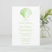 Zee Glass Sea Shells Weddenschap Kaart (Staand voorkant)
