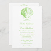 Zee Glass Sea Shells Weddenschap Kaart (Voorkant / Achterkant)