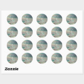 Zee Glass Seahorse Beach Wedding Ronde Sticker (Vel)