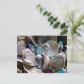 Zee Glass Shell verzameld Briefkaart (Staand voorkant)