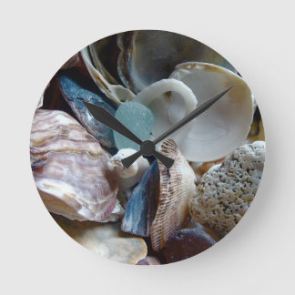 Zee Glass Shell verzameld Ronde Klok