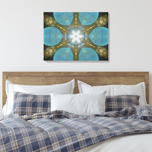 Zee Glass Spa Mandala Canvas (Insitu (Slaapkamer))