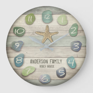 Zee Glass Starfish Driftwood Grote Klok