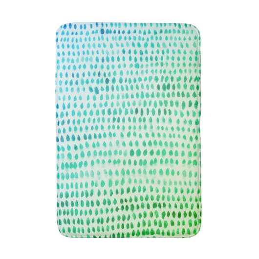 Zee Glass Turquoise Beach Pebble Medium Bath Mat (Voorkant Verticaal)